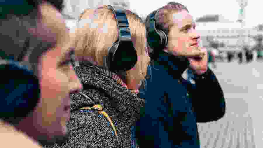 Tourists Enjoying The Musical Tour