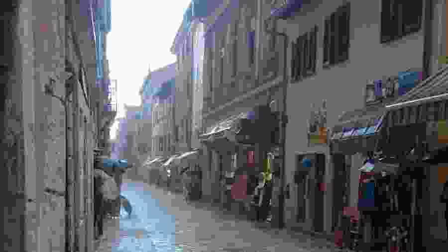 Streets of Porec on a Rainy Day