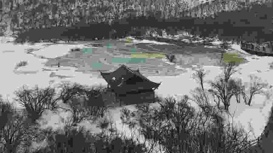 Jiuzhaigou Valley in winter