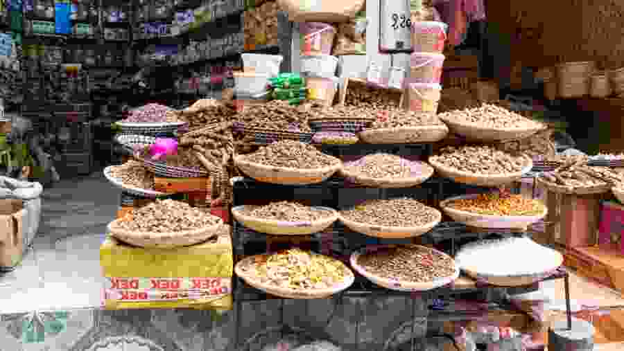 Stroll around the Imlis market, Morocco