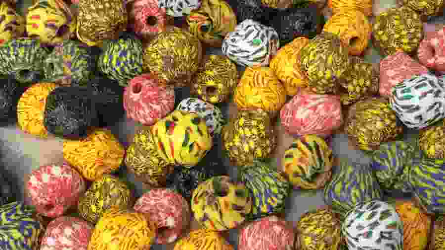 Polished Ghana beads