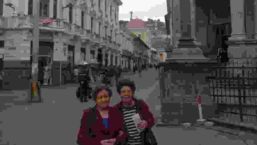 Visitantes de Costa Rica, disfrutando su visita