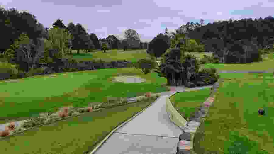 Walk path in Barry Curtis Park