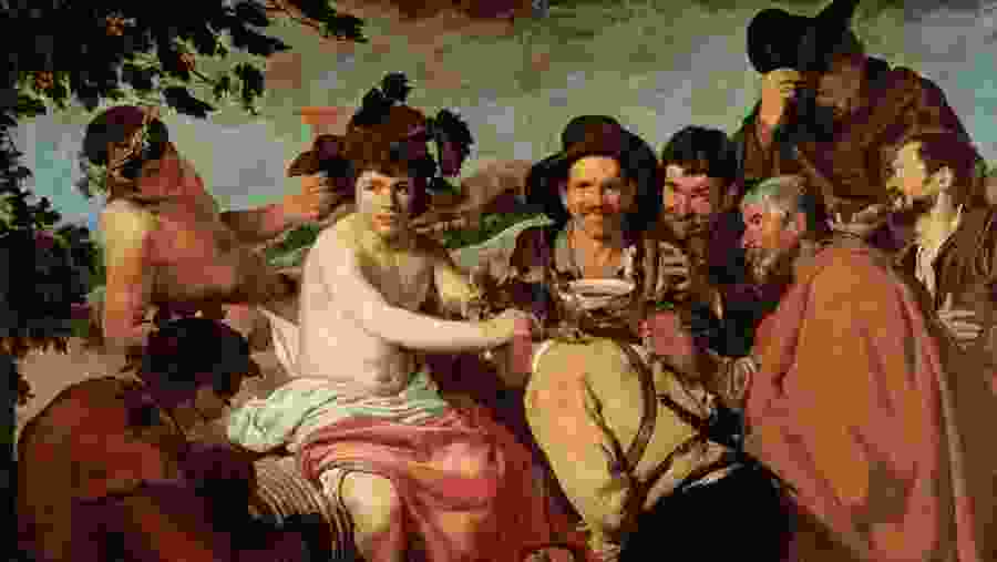 See the Triumph of Bacchus by Diego Velázquez