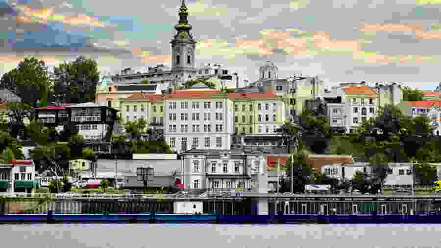 View of Belgrade from the boat