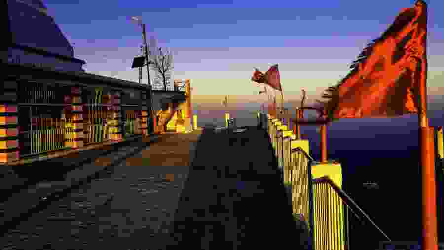 Mountain view from temple top