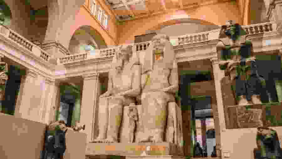 Colossal statue of Amenhotep III and Tiye