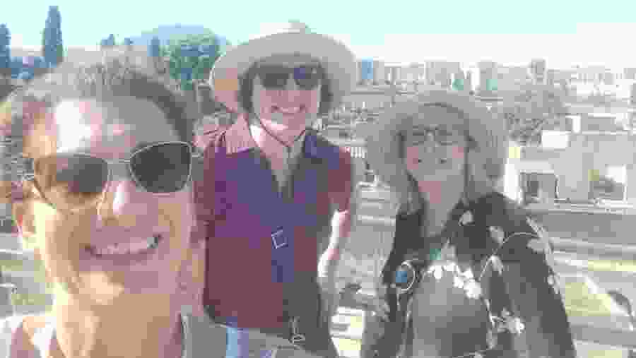 At the  ruins of the ancient Herculaneum