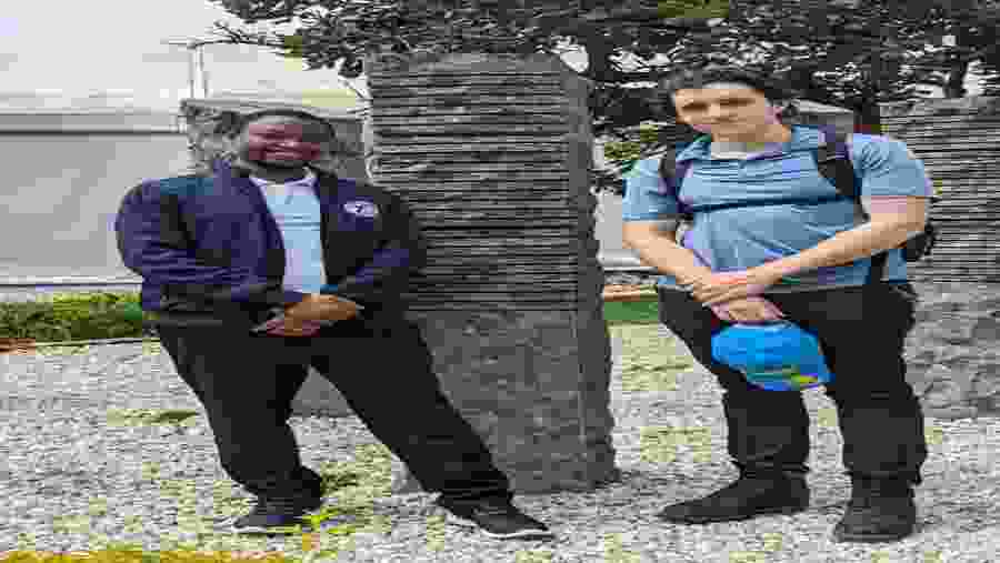 Travellers enjoying historic Bagamoyo