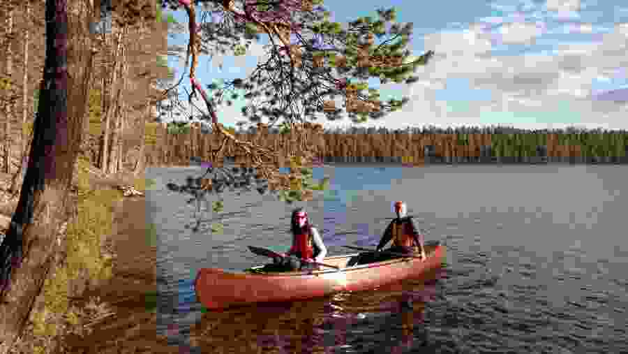 Canoeing in Posio, Finland