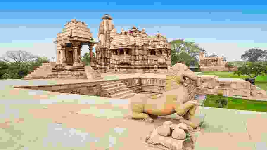 The Khajuraho Group of Monuments are a group of Hindu and Jain temples.