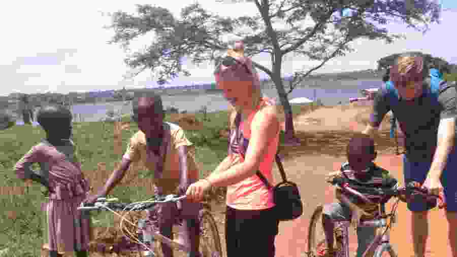 by lake Victoria