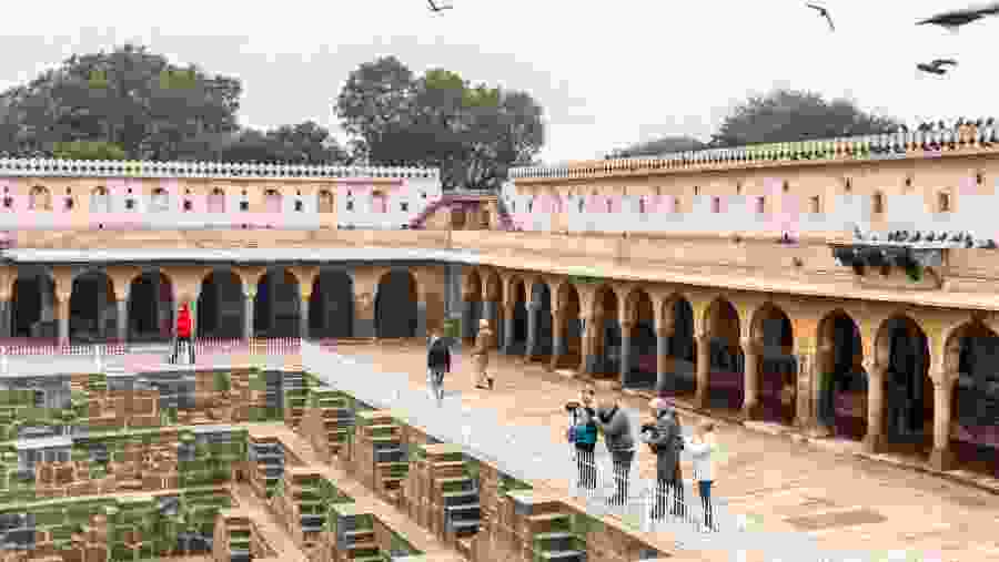 Foreigner Tourist take Pict of Chand Baori.