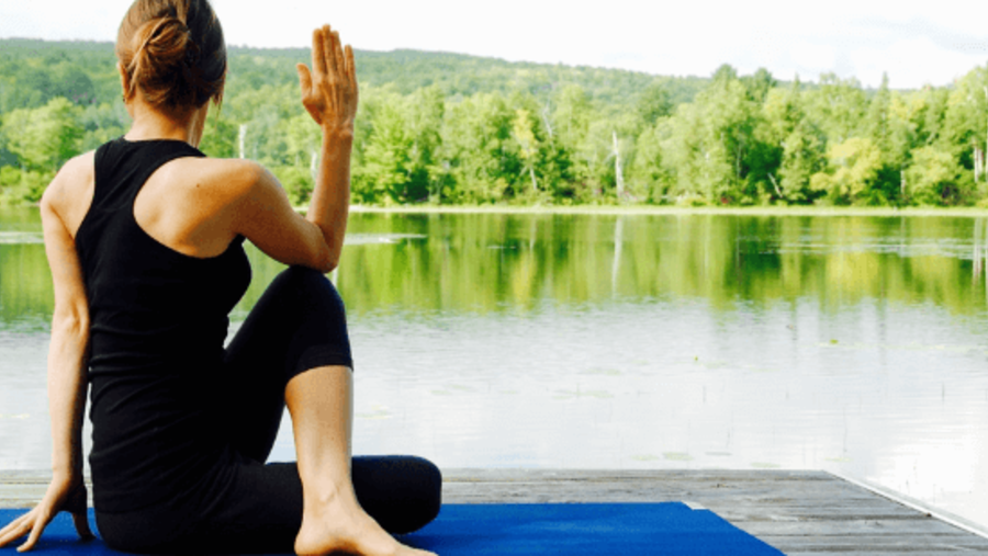 Perform yoga in Amazon