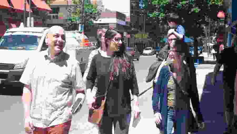 Tourists enjoying the tour