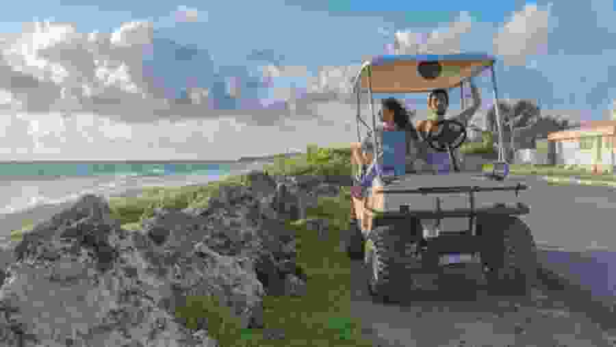 Golf cart tour of Grand Turks Island
