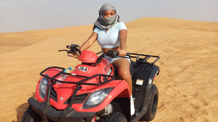 Quad biking action