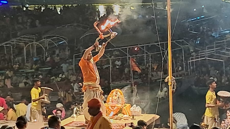 Evening Ceremony at Ganga Ghat, Varanasi