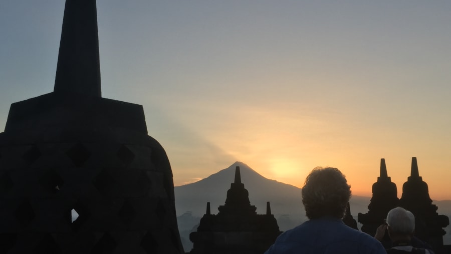 Borobudur Temple Sunrise in Indonesia