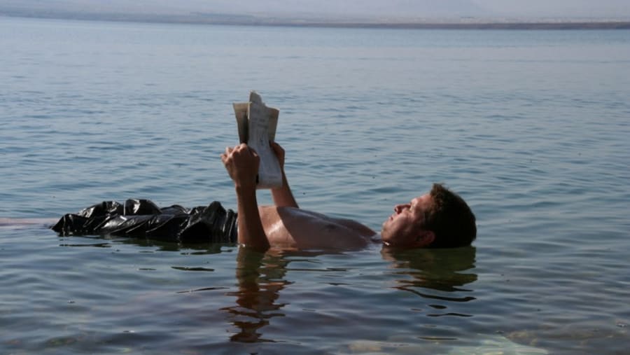 Floating in Dead Sea