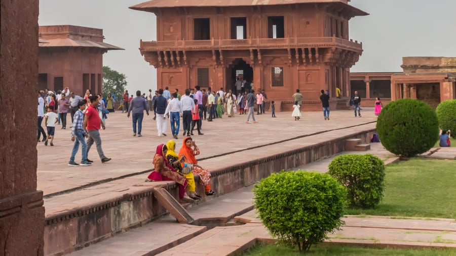 Historic architecture of the Fatehpur Sikri.
