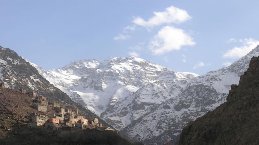 Snow-clad Toubkal Mountain