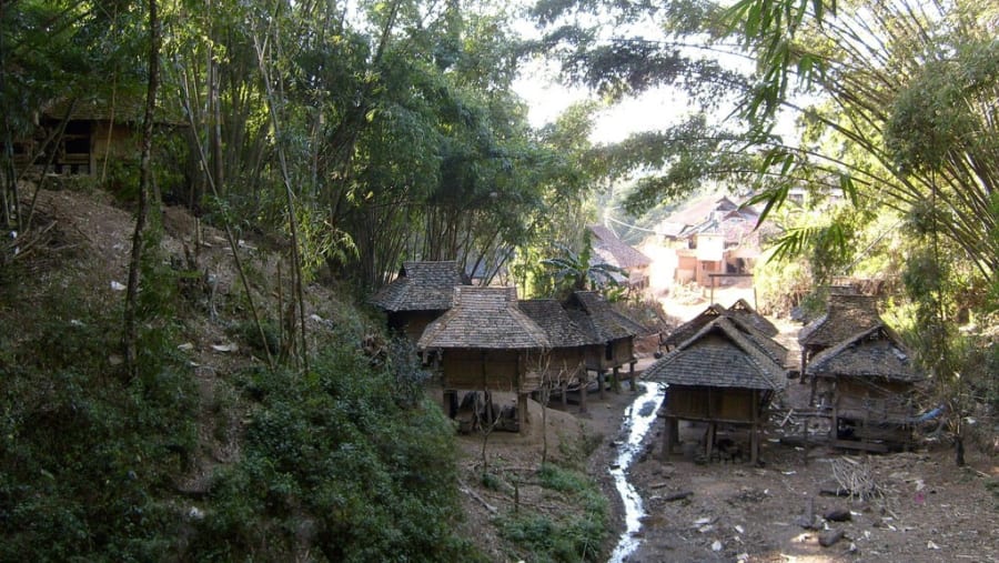 Stilt Houses in the Bulang Village in China