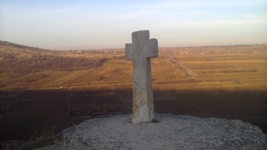 Stone Cross At The Orhei Cave Monastery