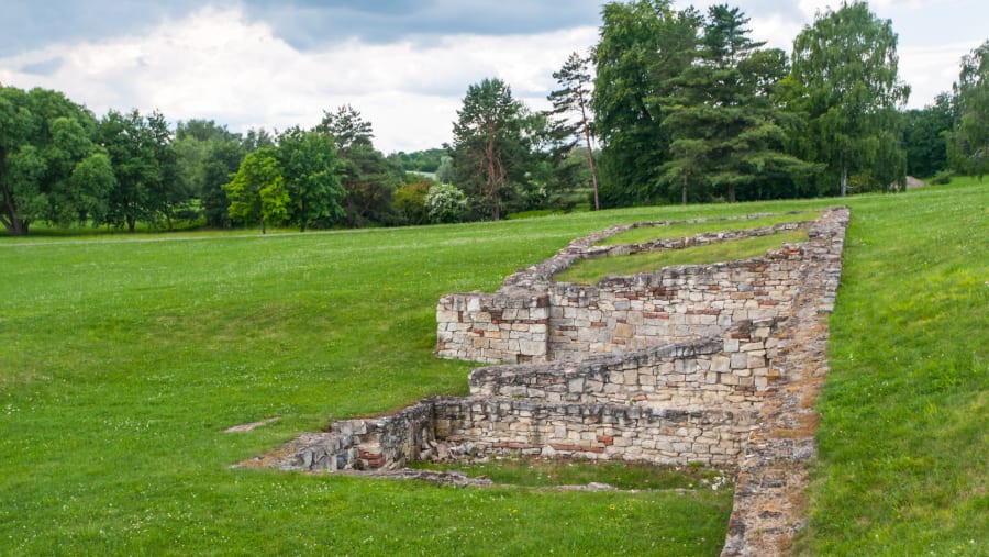 Lidice village ruins