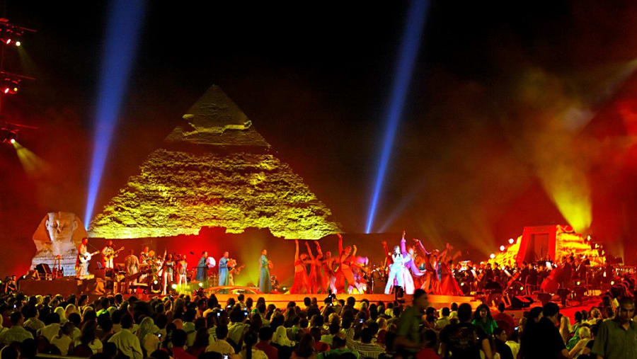 Light & Sound Show At Giza Pyramids