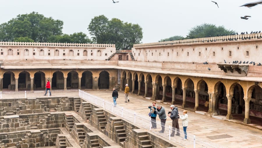 Foreigner Tourist take Pict of Chand Baori.