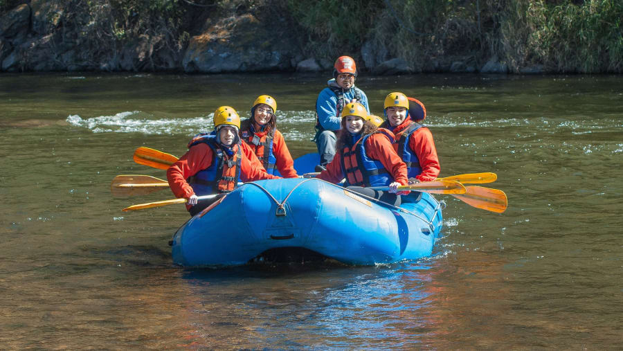 Rafting Through The River