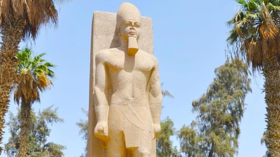 Ramses II Red Granite Statue