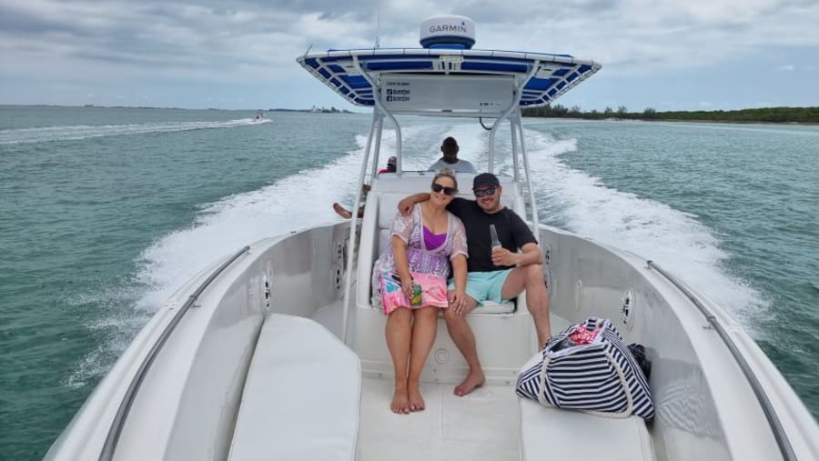 Boat ride in the ocean