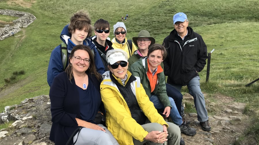 Group photo at Cawfields