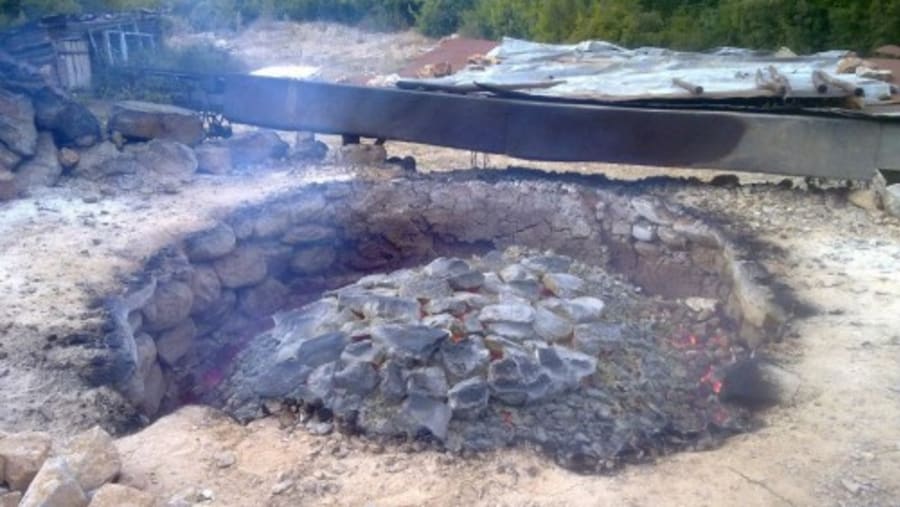 Hot coal
