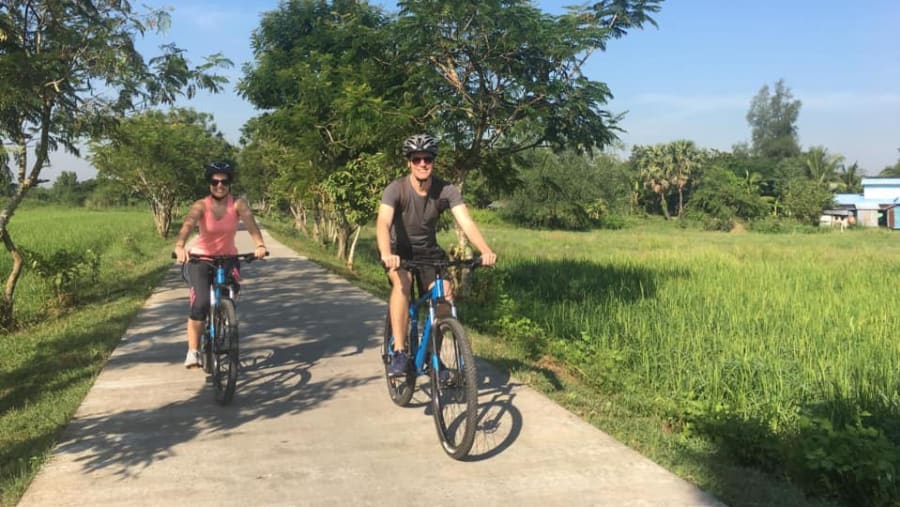 Biking through the riverside villages