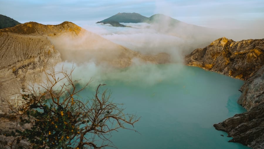 Visit the highly acidic Ijen lake