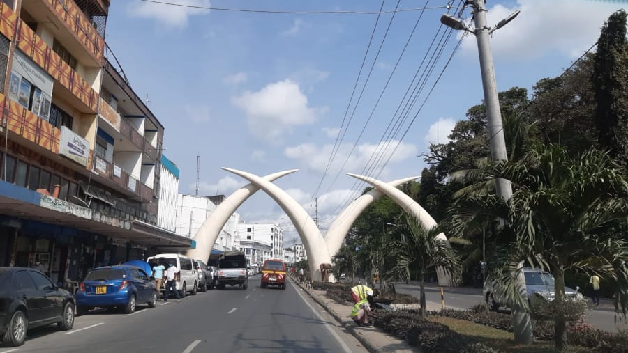Elephant Tusks at Moi Avenue, Mombasa