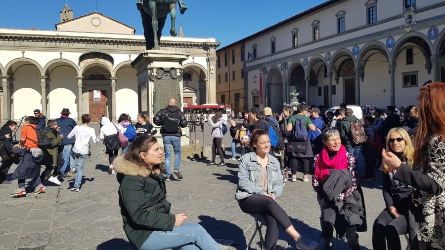 Tourists In Florence, Italy