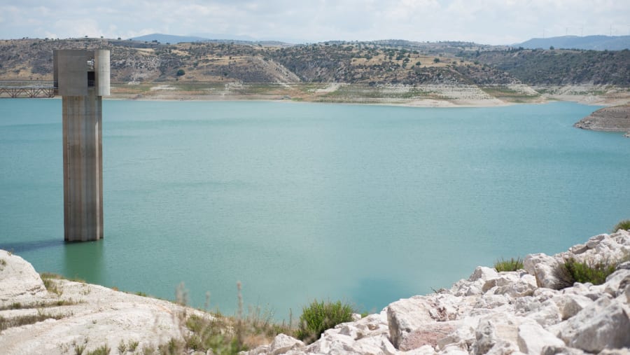 Visiting Asprogremos, the second biggest water reservoir of Cyprus