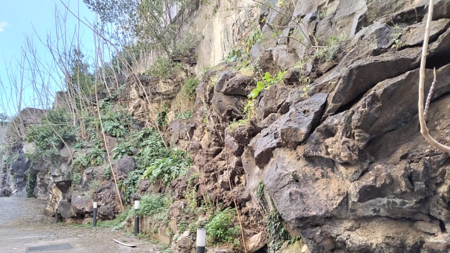 huge blocks of lava