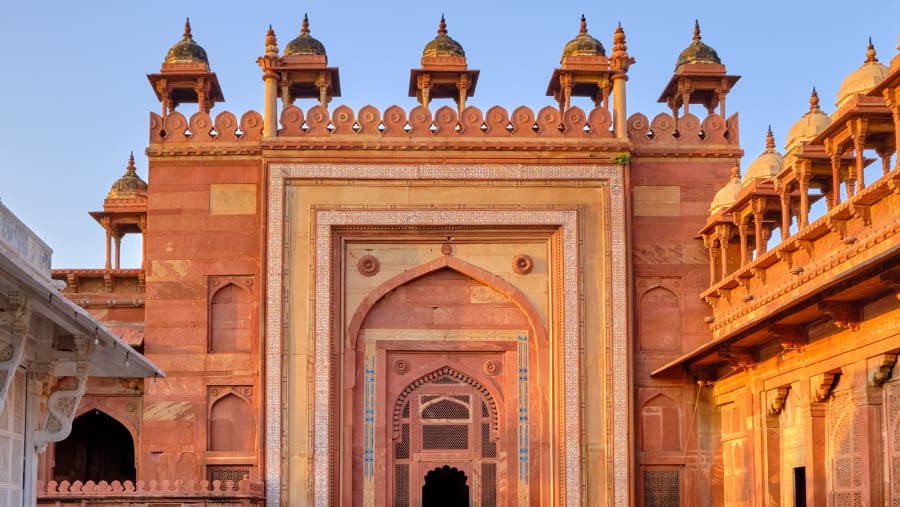 A Man-Praying-In-Fatehpur Sikri.