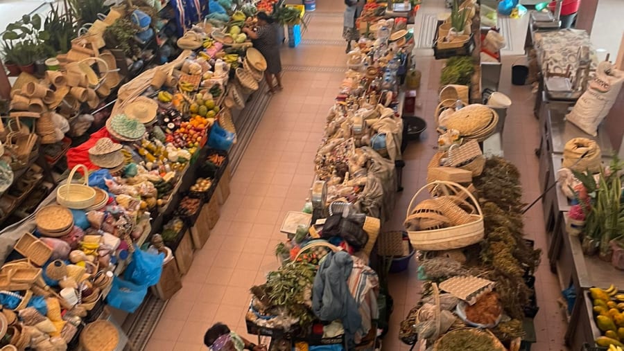 Shop in the famous fruit and vegetable market of Mindelo