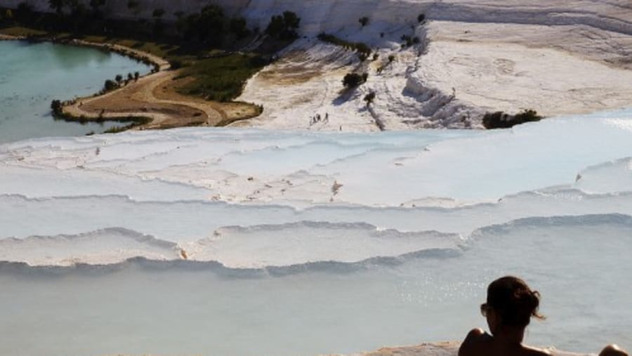 Taking a dip in the hot waters