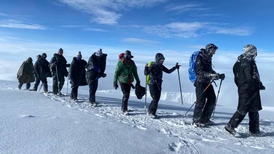 Almost at the top- Mt Kilimanjaro