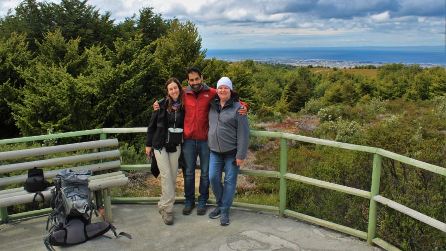Travellers in Patagonian Forest