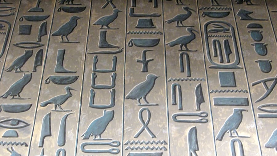 Hieroglyphic tablet