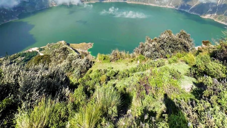 Quilotoa crater lake