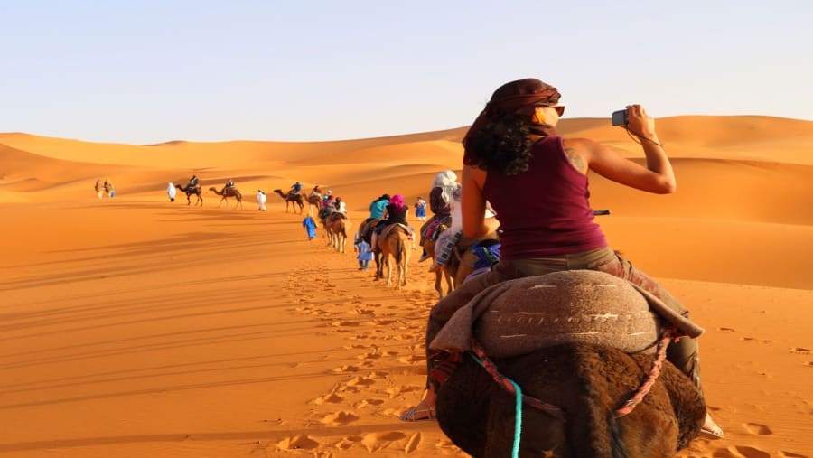 Camel ride to Merzouga